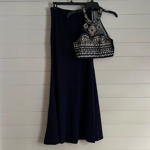 Sequin Hearts Jeweled Prom Dress